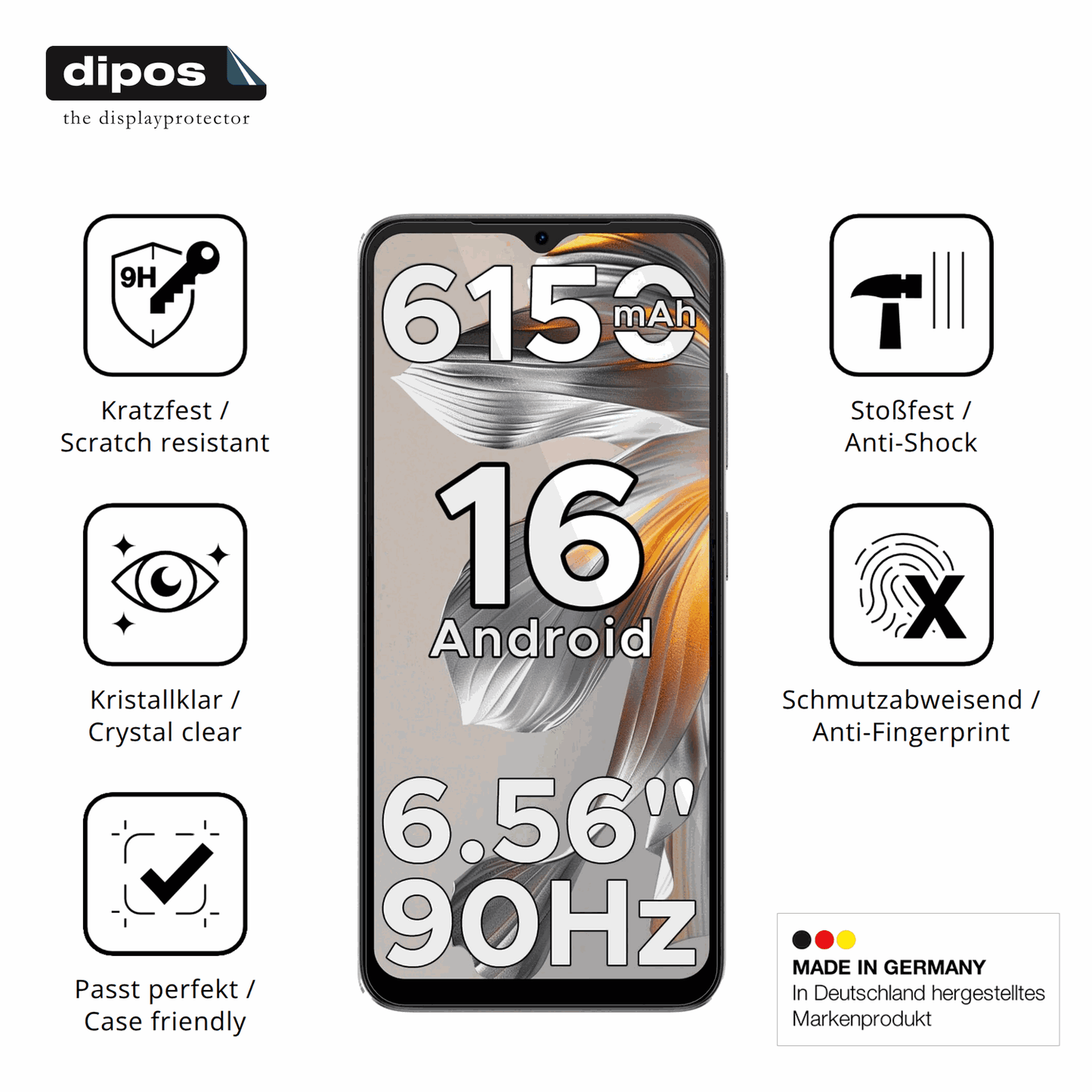 Displayschutz hergestellt in Deutschland, höchste Qualität made in Germany