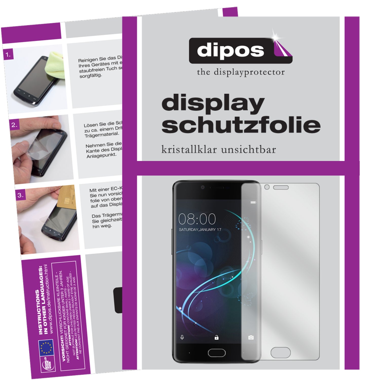 Kristallklare, dünne Schutzfolie: Kratzfest & passgenau für Doogee-Shoot 1