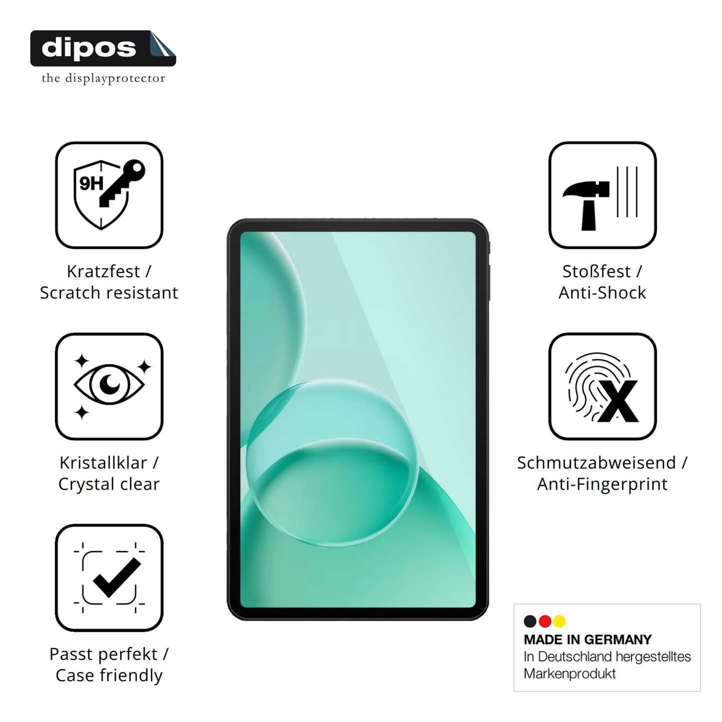 2x 9H Schutzfolie für DOOGEE TAB G6+ Panzerfolie