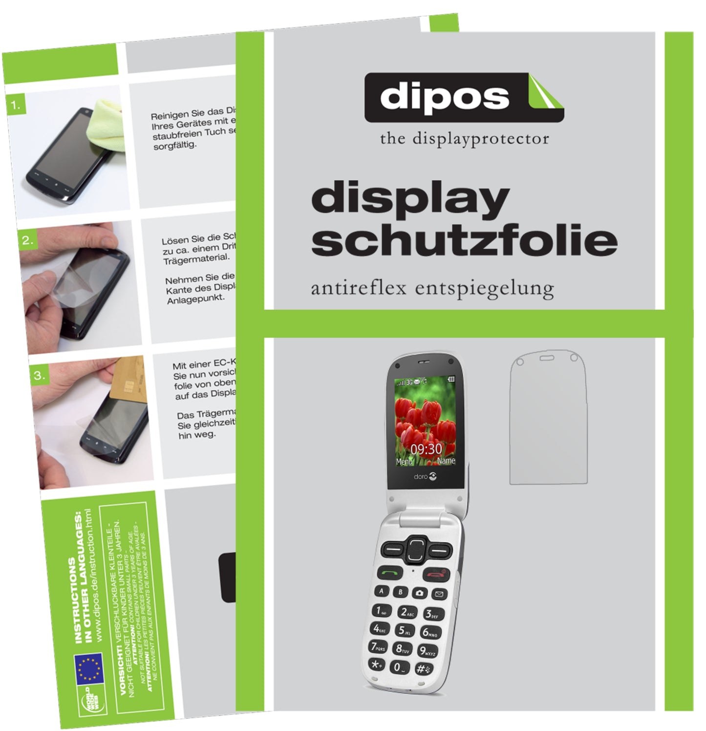 Mattes Panzerglas: Entspiegelte, dünne Folie, Fingerabdruckresistenz und Bildschirmschutz für Doro-Secure 628