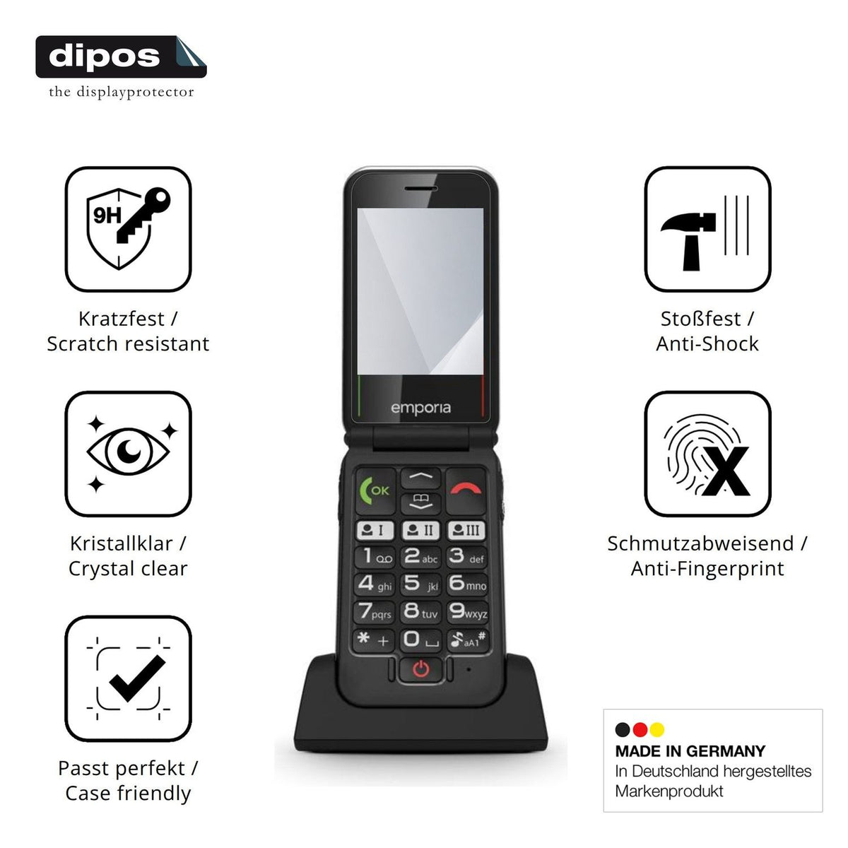 2x Screen Protector for Emporia Joy LTE Flexible Glass 9H dipos
