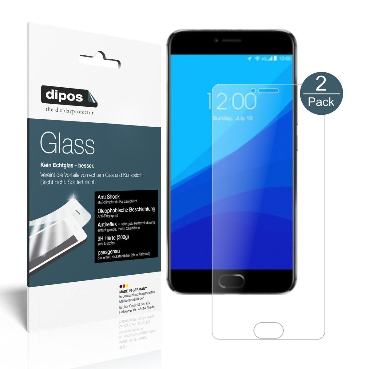 dipos 2x 9H Matte Screen Protector for Umidigi Z1