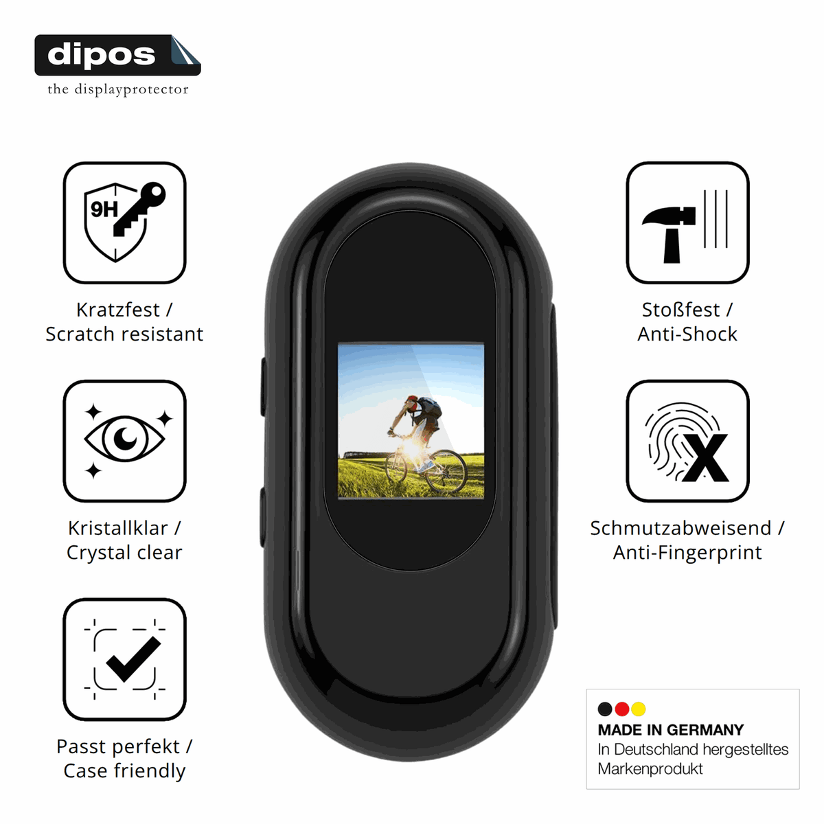 2x Screen Protector for Feelhap YXJ001 Body-Cam Flexible Glass 9H dipos