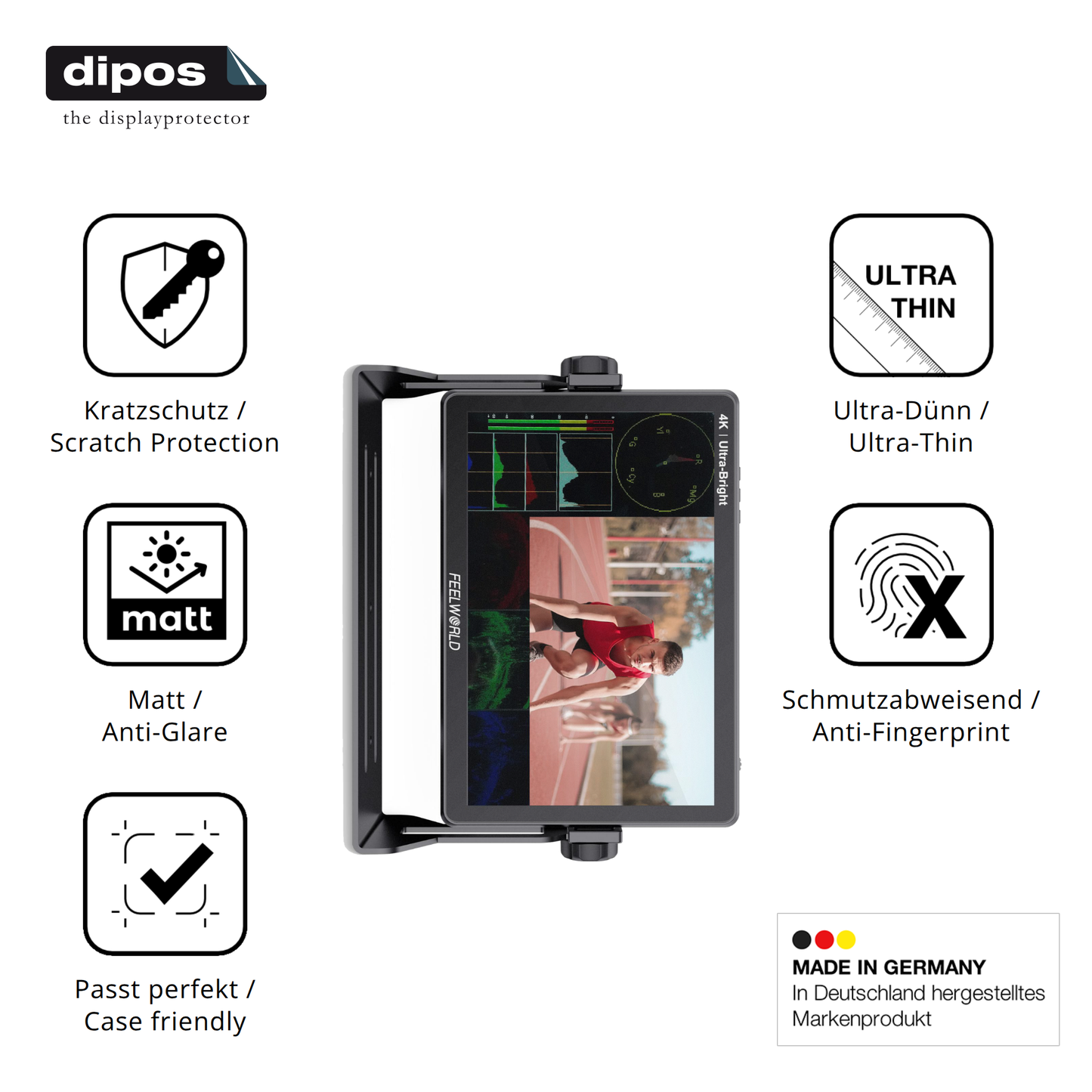 Displayschutz hergestellt in Deutschland, höchste Qualität made in Germany