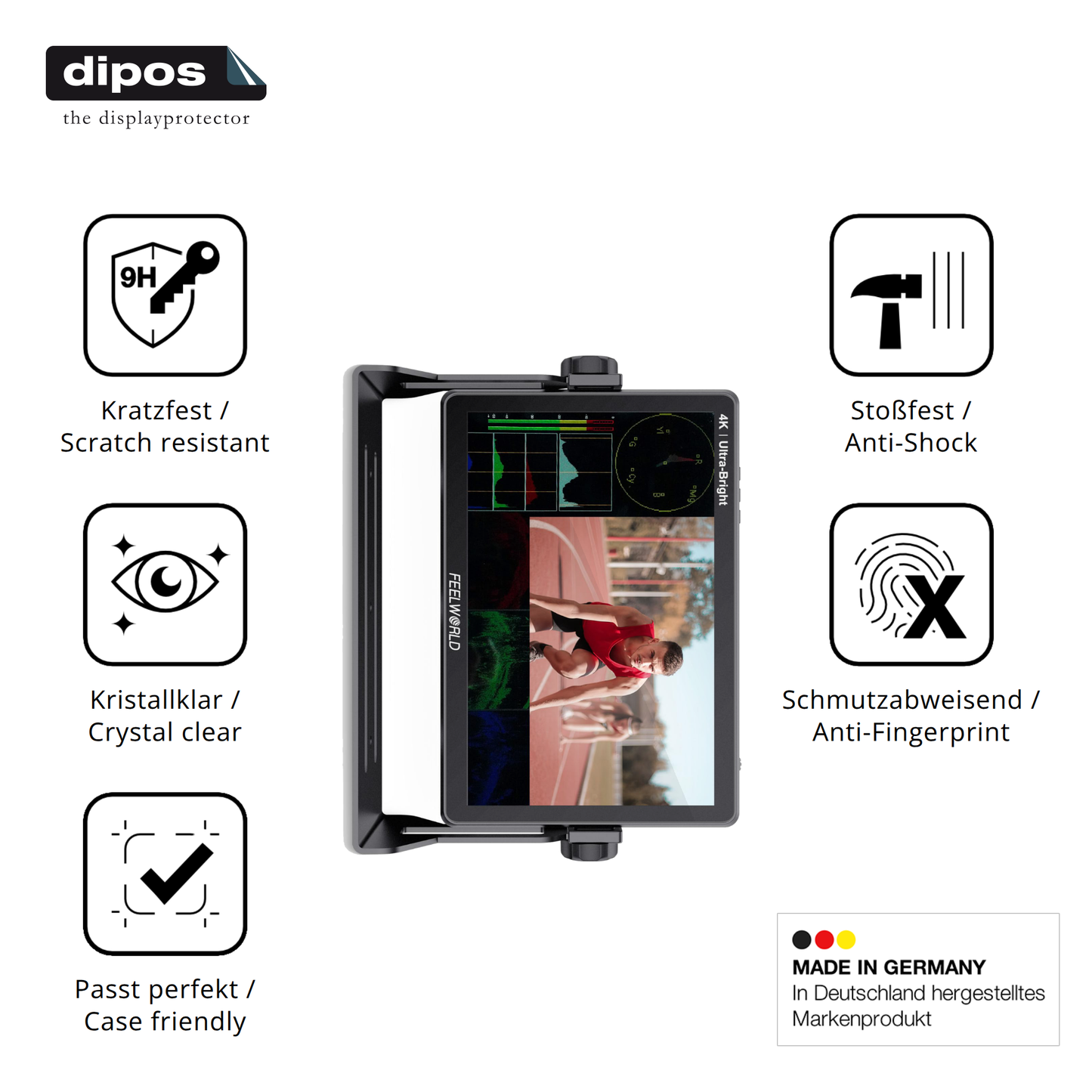 Displayschutz hergestellt in Deutschland, höchste Qualität made in Germany