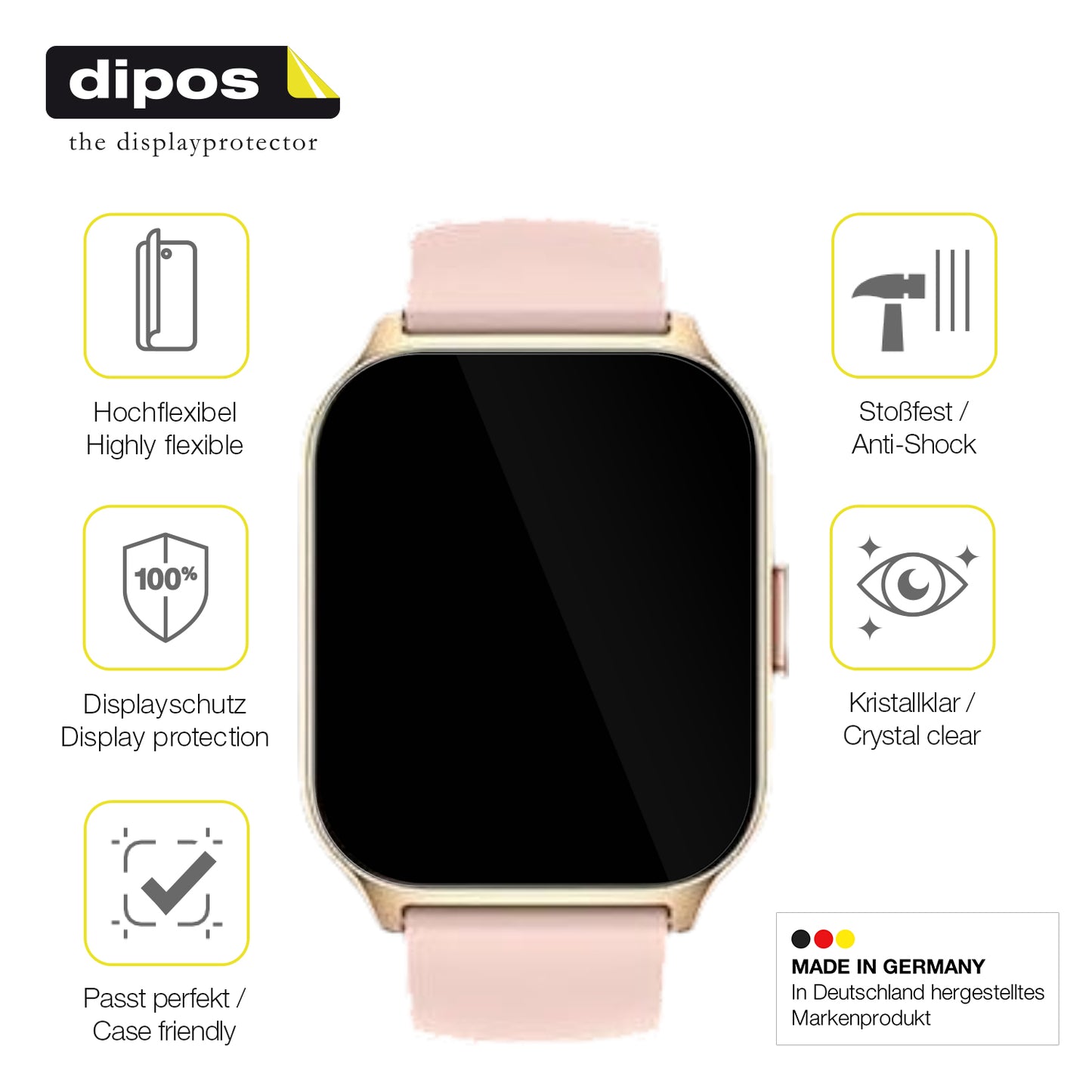 Displayschutz hergestellt in Deutschland, höchste Qualität made in Germany