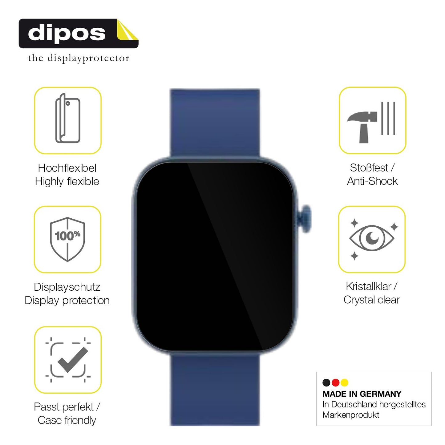 Displayschutz hergestellt in Deutschland, höchste Qualität made in Germany