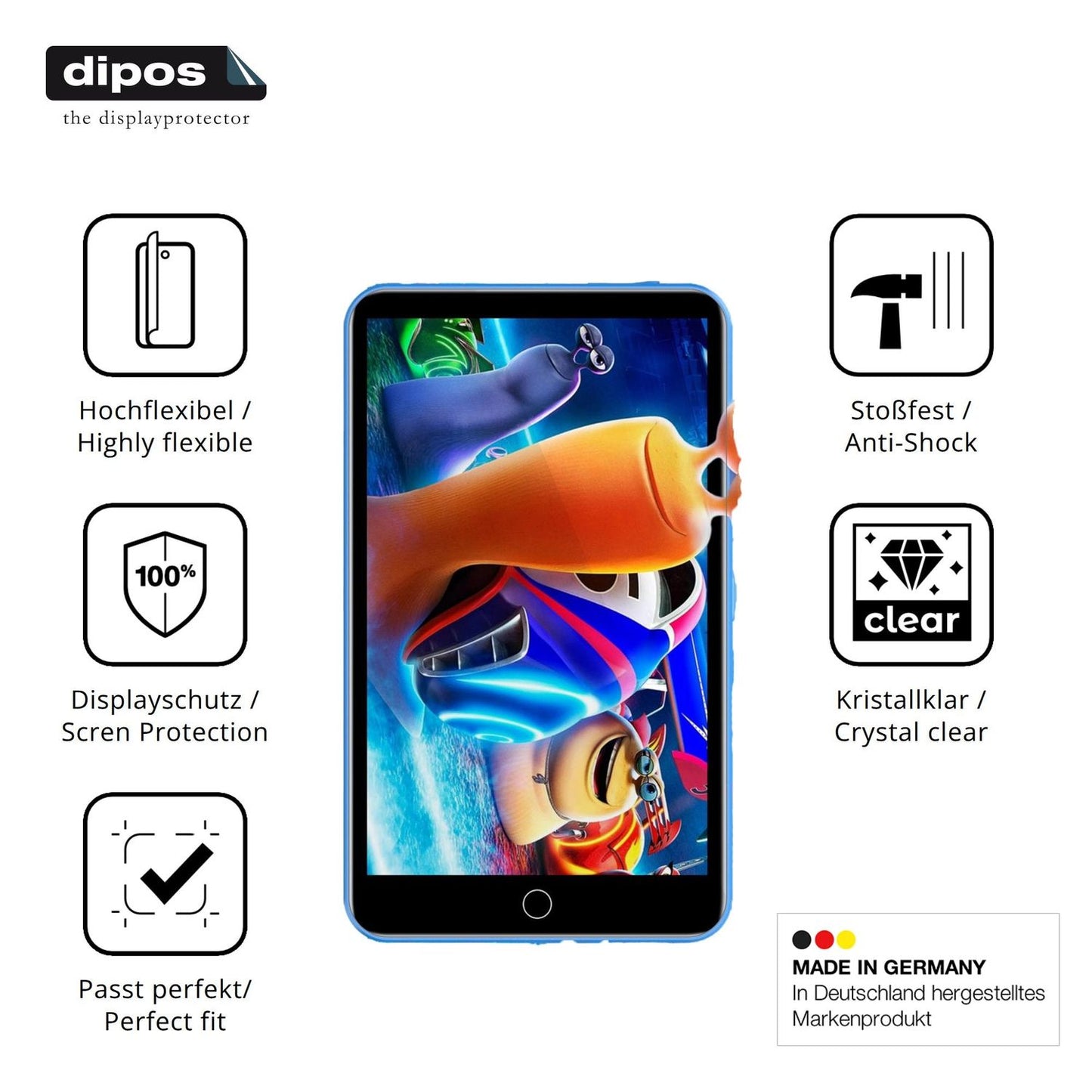 Displayschutz hergestellt in Deutschland, höchste Qualität made in Germany