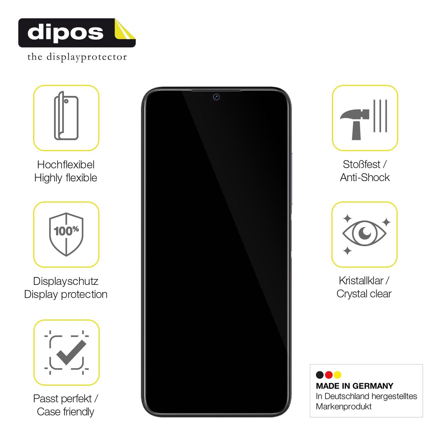 Displayschutz hergestellt in Deutschland, höchste Qualität made in Germany