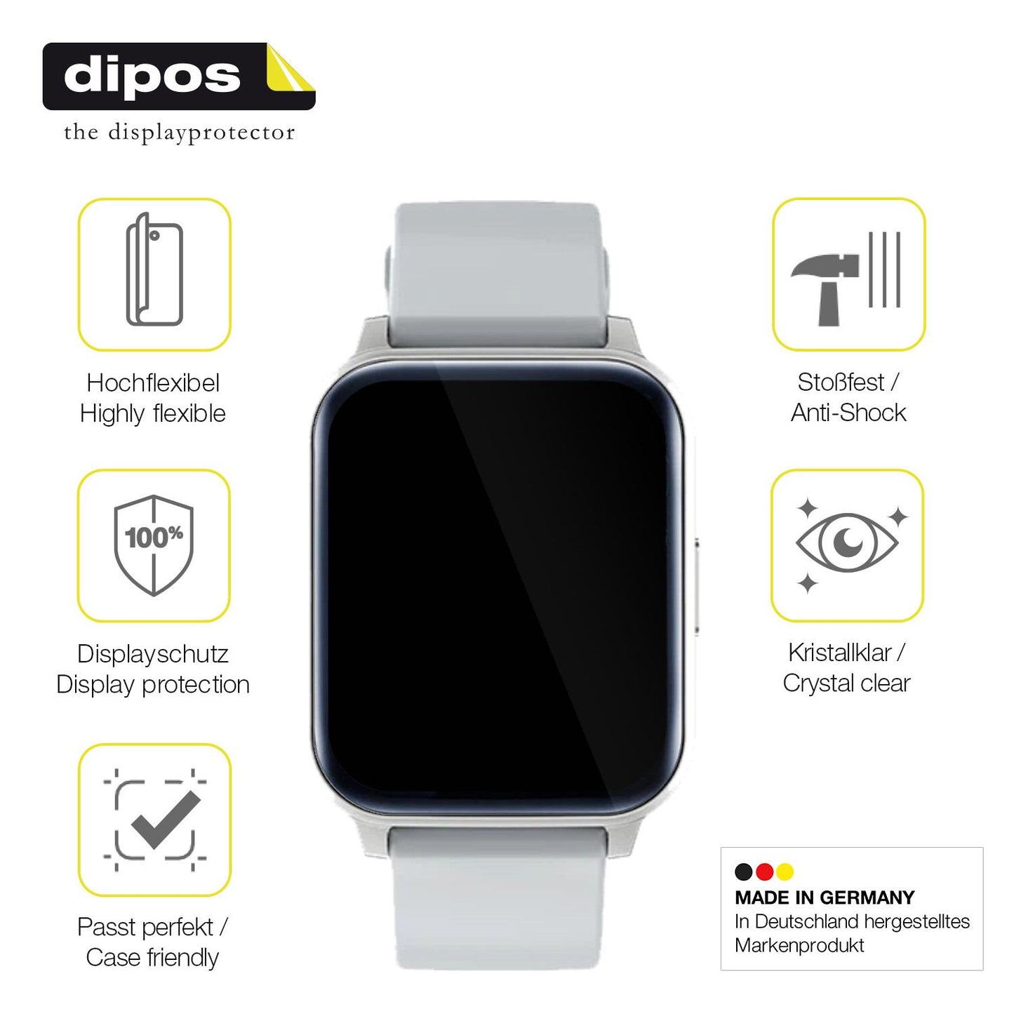 Displayschutz hergestellt in Deutschland, höchste Qualität made in Germany