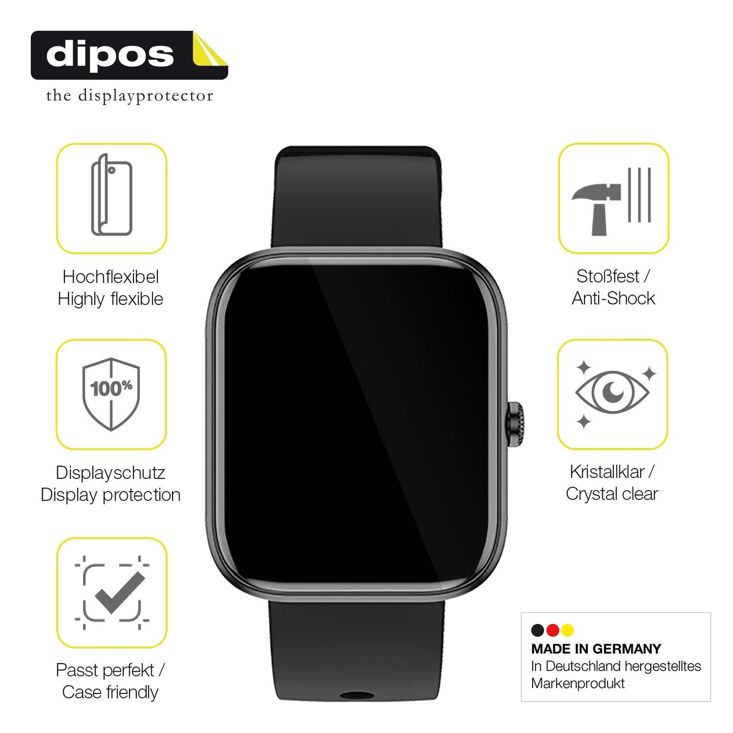 Displayschutz hergestellt in Deutschland, höchste Qualität made in Germany