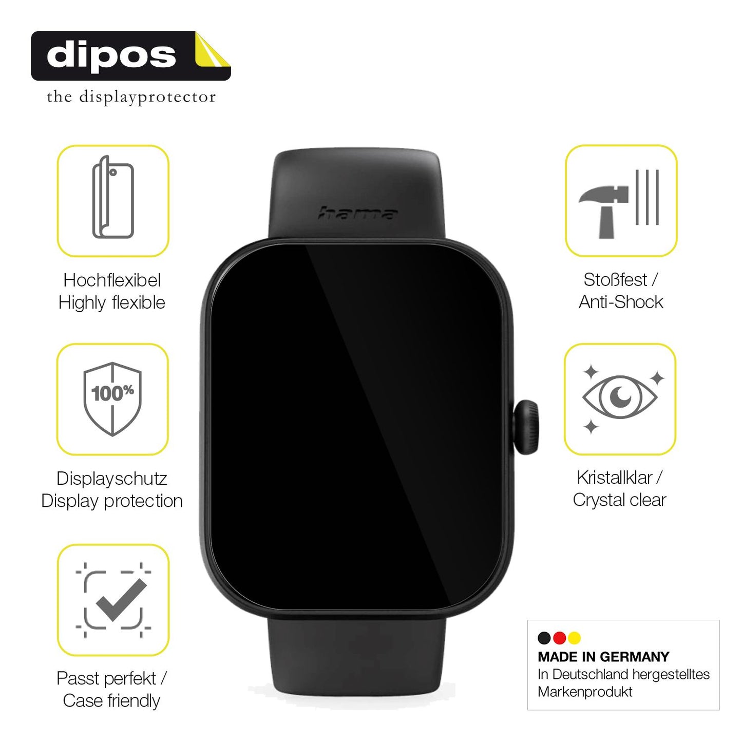 Displayschutz hergestellt in Deutschland, höchste Qualität made in Germany