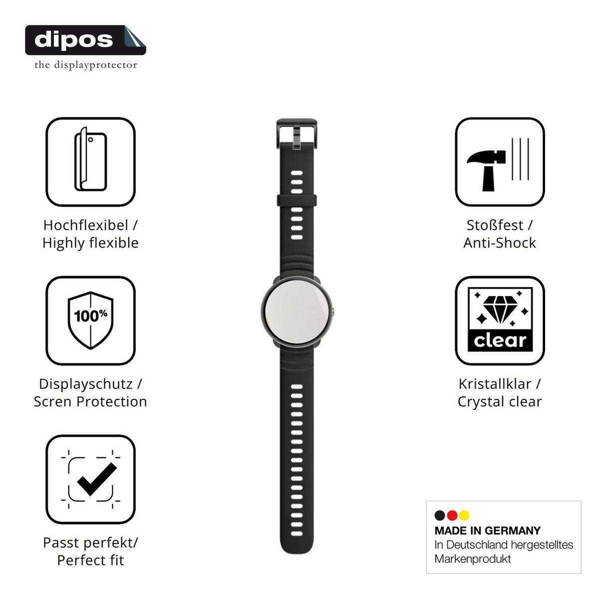 Displayschutz hergestellt in Deutschland, höchste Qualität made in Germany