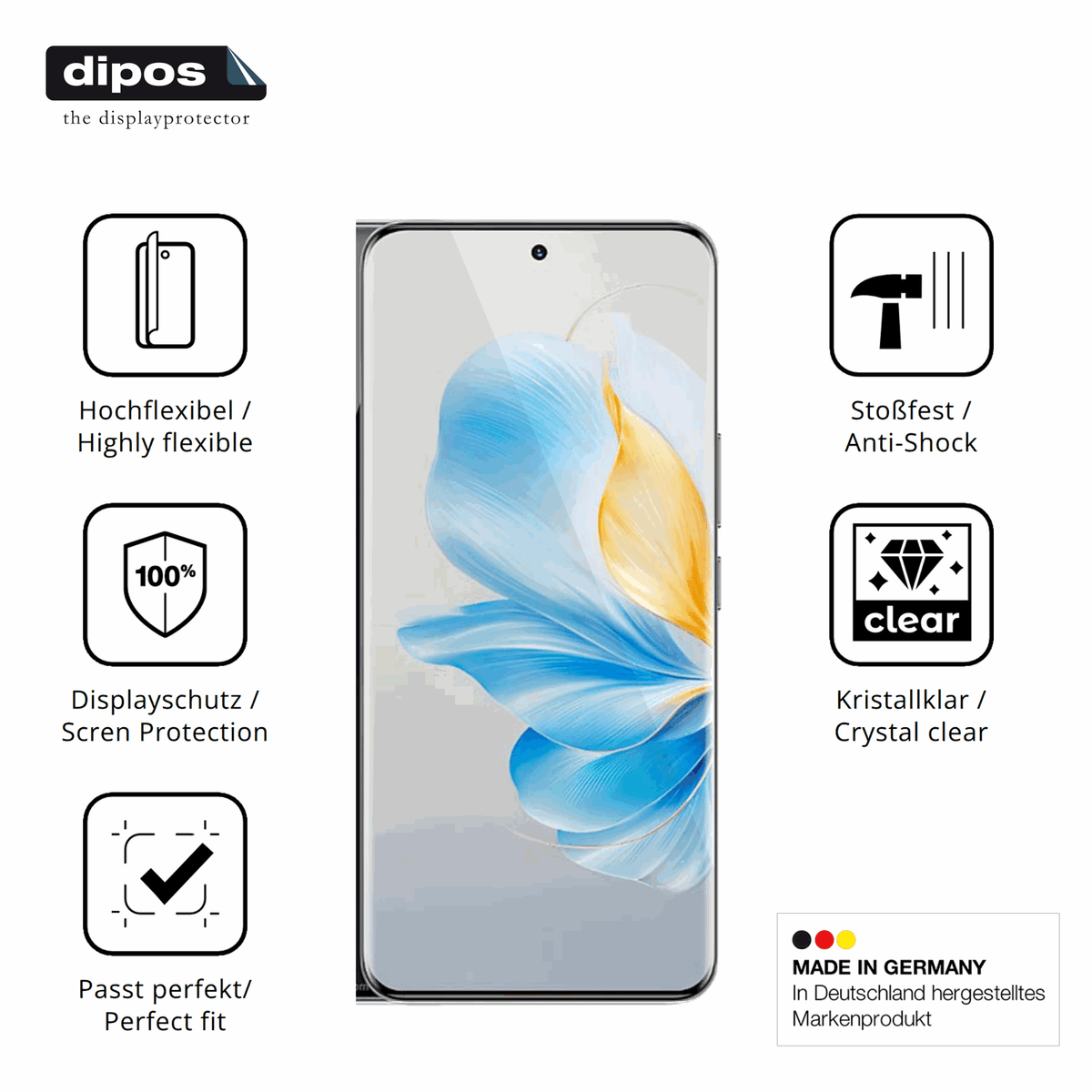 Displayschutz hergestellt in Deutschland, höchste Qualität made in Germany