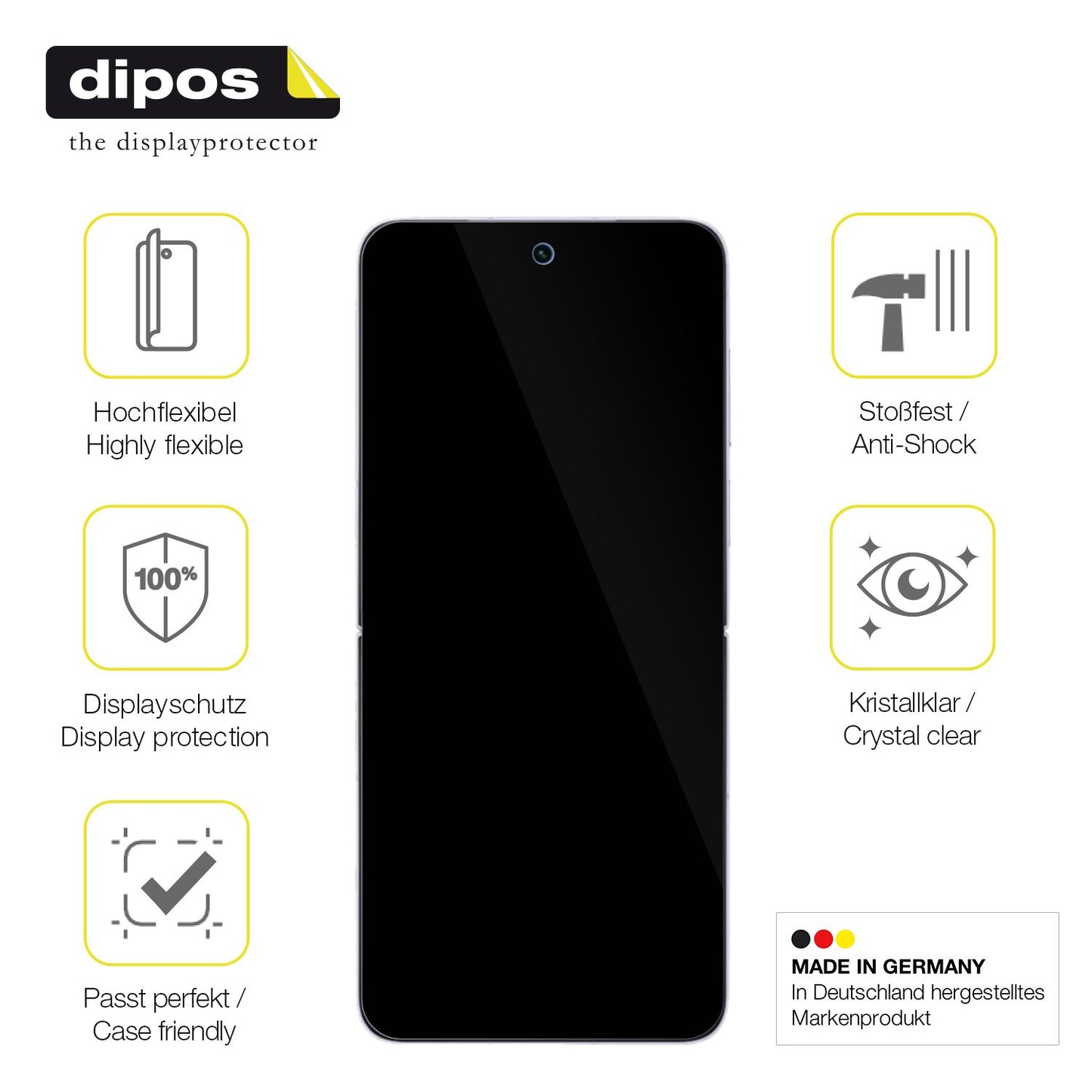 Displayschutz hergestellt in Deutschland, höchste Qualität made in Germany