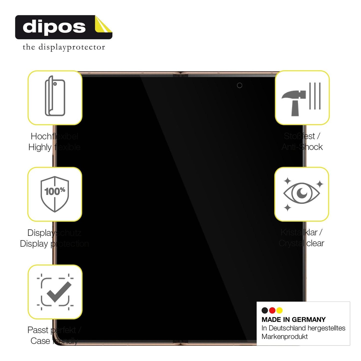 Displayschutz hergestellt in Deutschland, höchste Qualität made in Germany