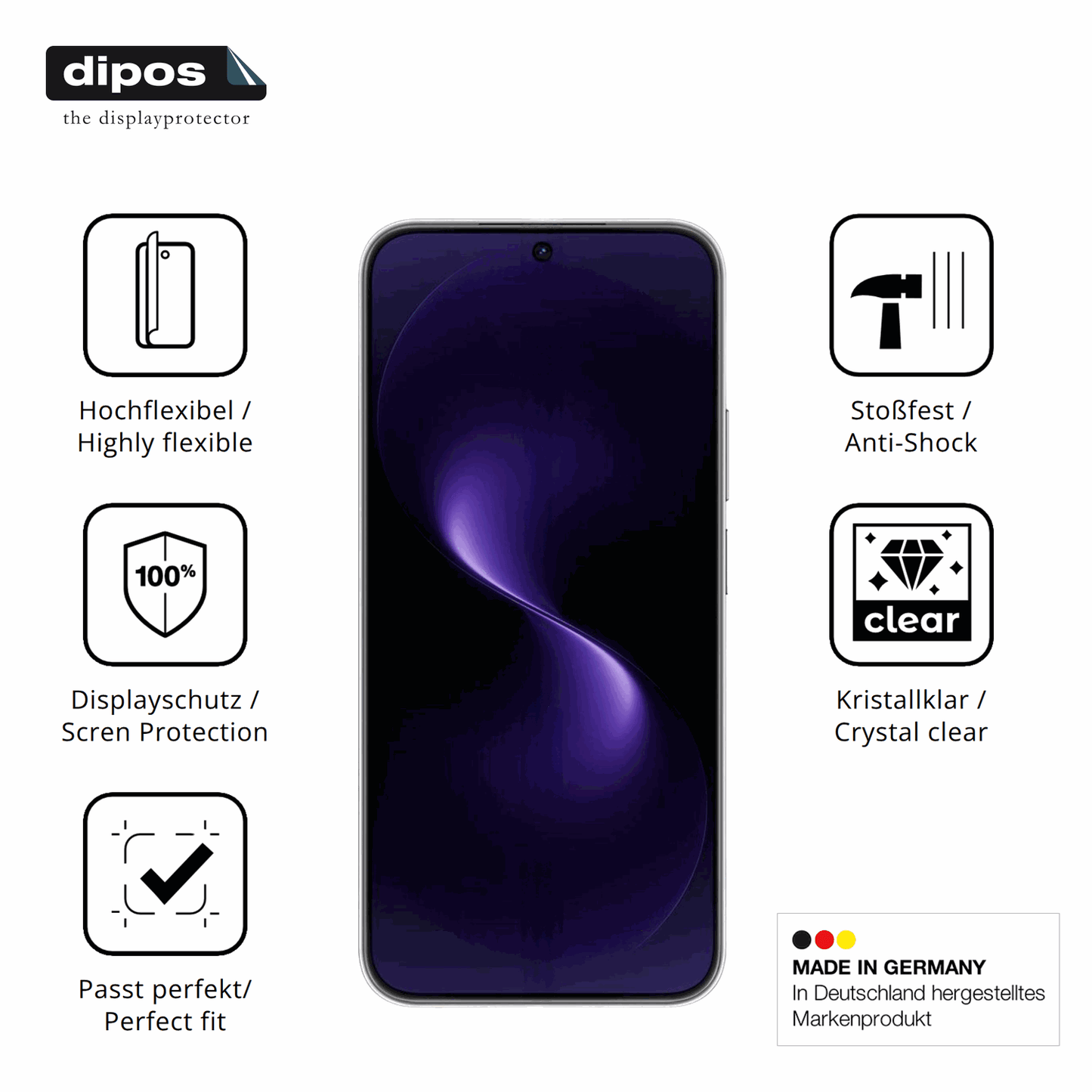Displayschutz hergestellt in Deutschland, h�chste Qualit�t made in Germany