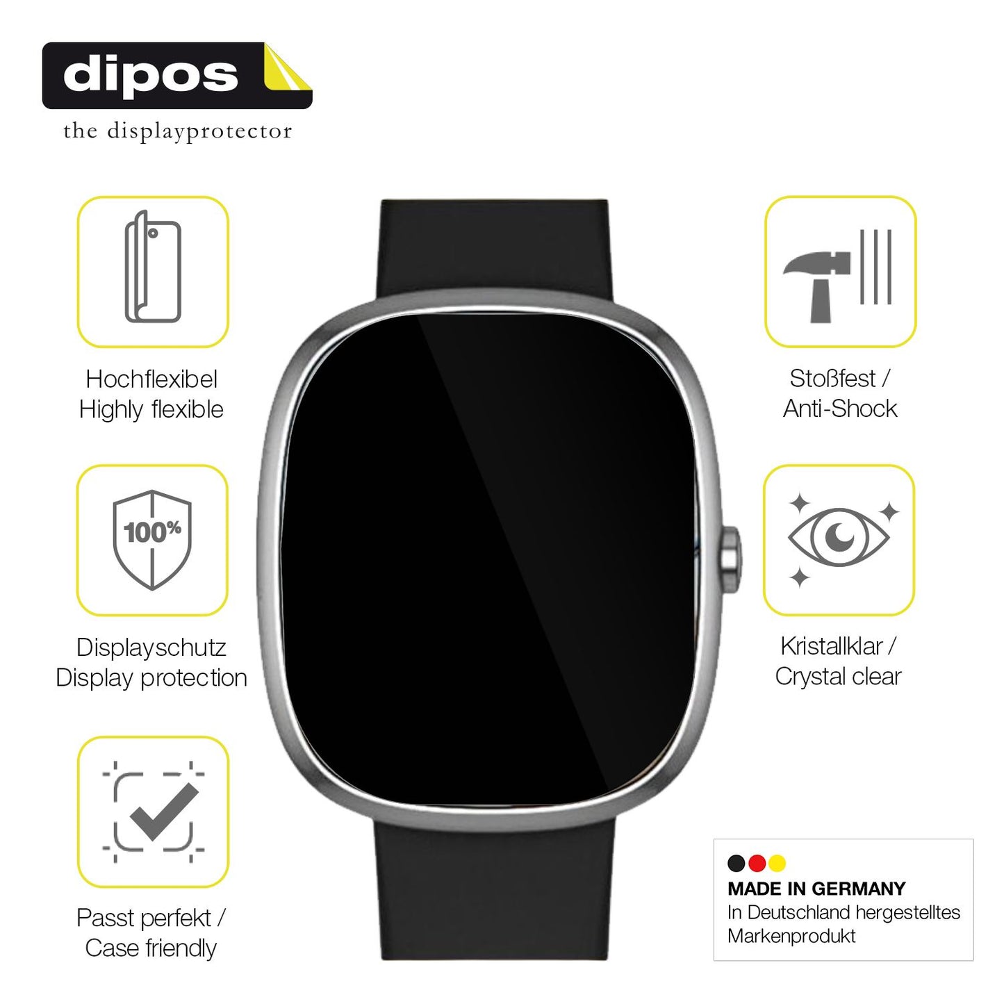Displayschutz hergestellt in Deutschland, höchste Qualität made in Germany