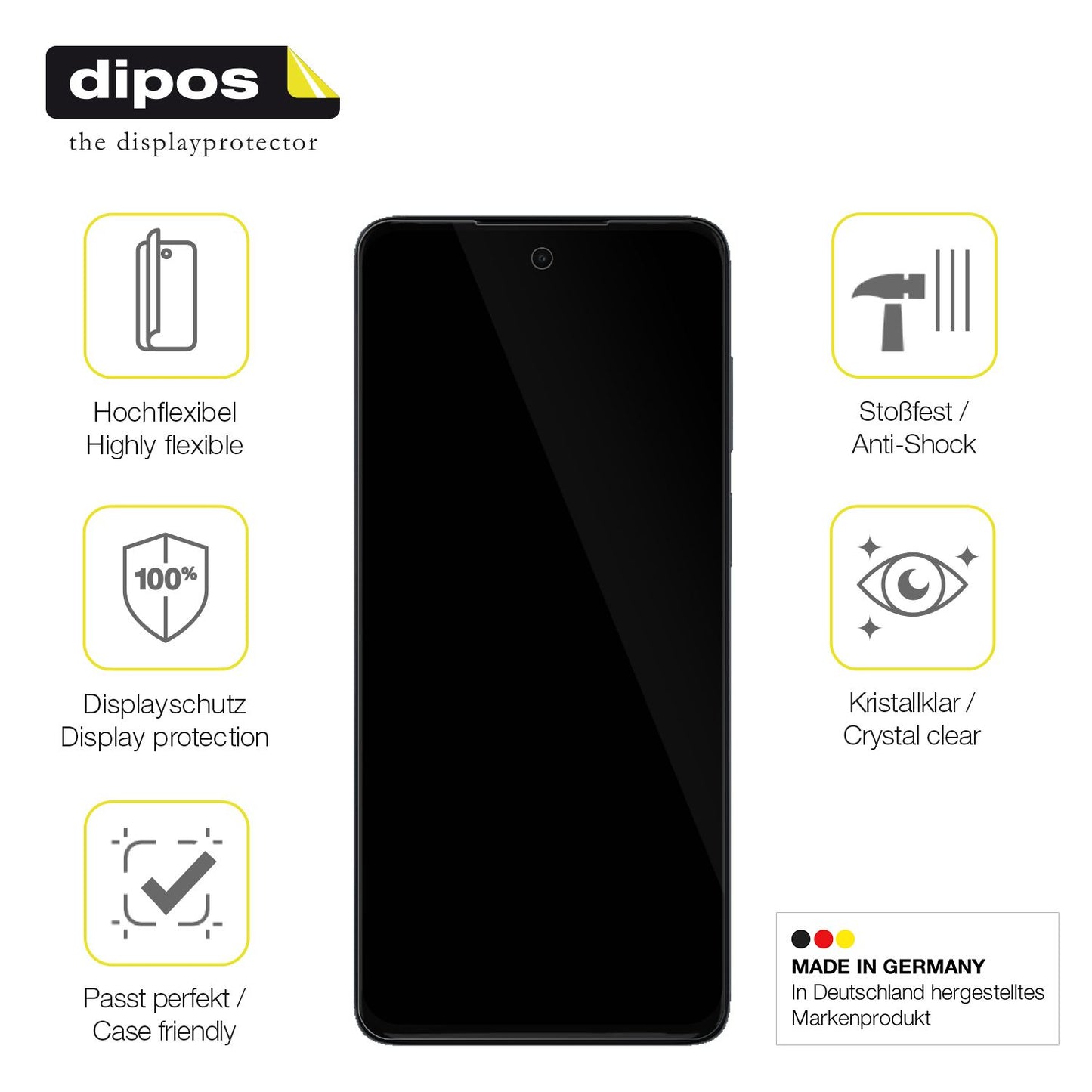 Displayschutz hergestellt in Deutschland, höchste Qualität made in Germany