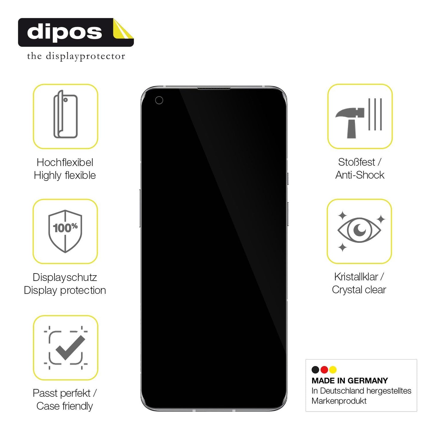 Displayschutz hergestellt in Deutschland, höchste Qualität made in Germany