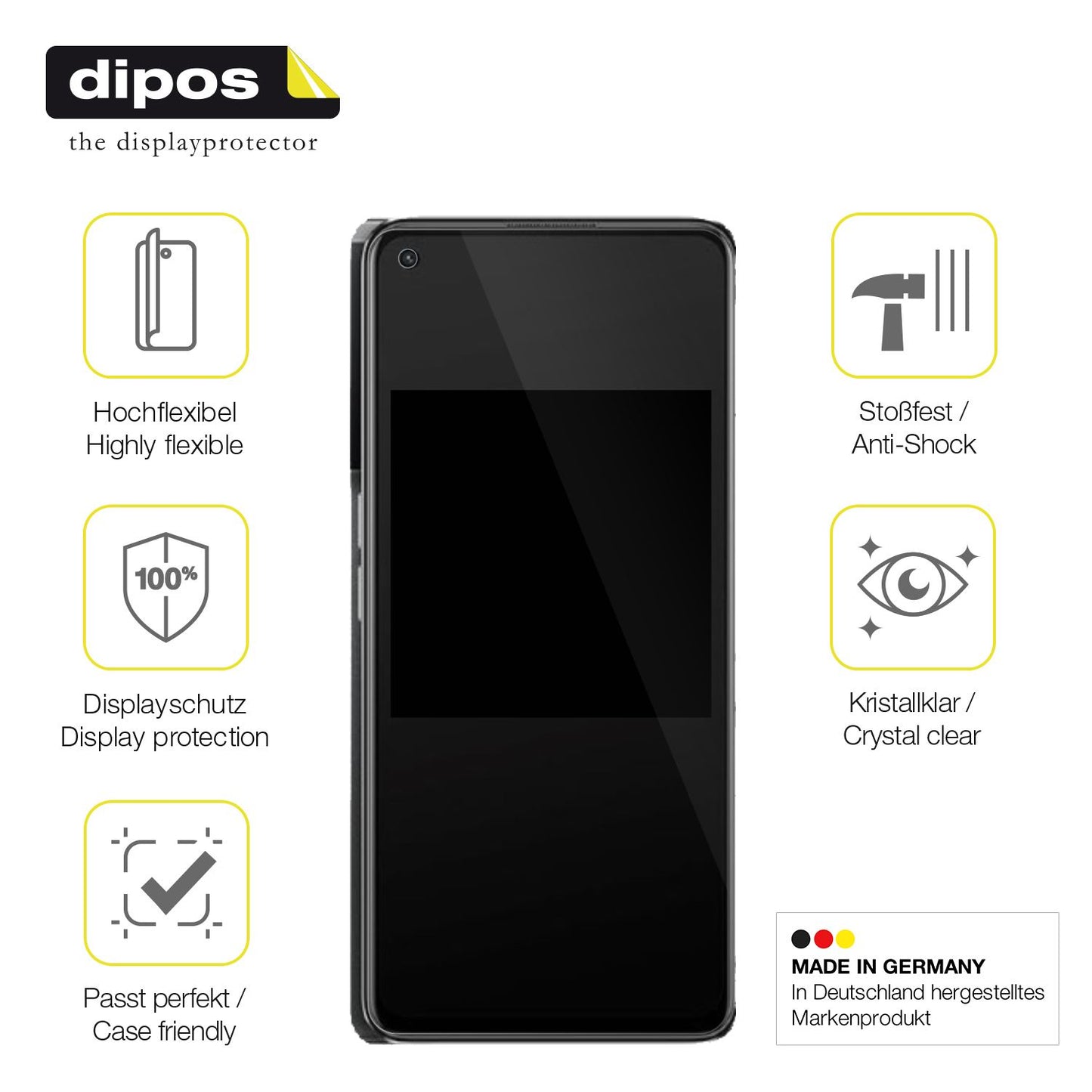 Displayschutz hergestellt in Deutschland, höchste Qualität made in Germany
