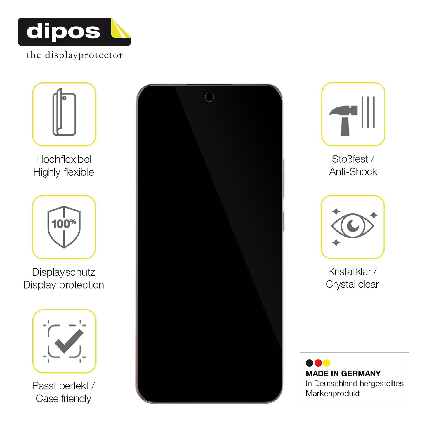 Displayschutz hergestellt in Deutschland, höchste Qualität made in Germany