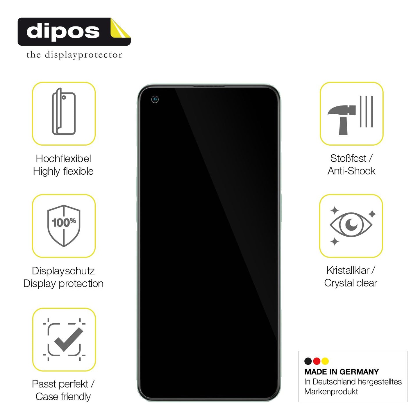 Displayschutz hergestellt in Deutschland, höchste Qualität made in Germany