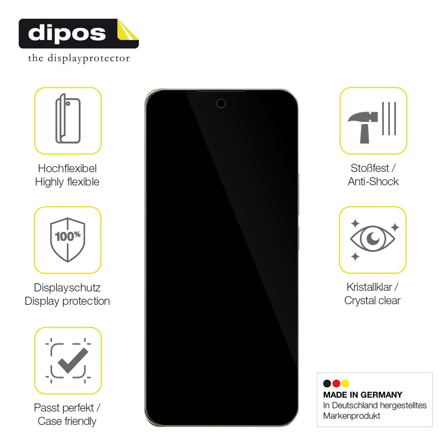 Displayschutz hergestellt in Deutschland, höchste Qualität made in Germany