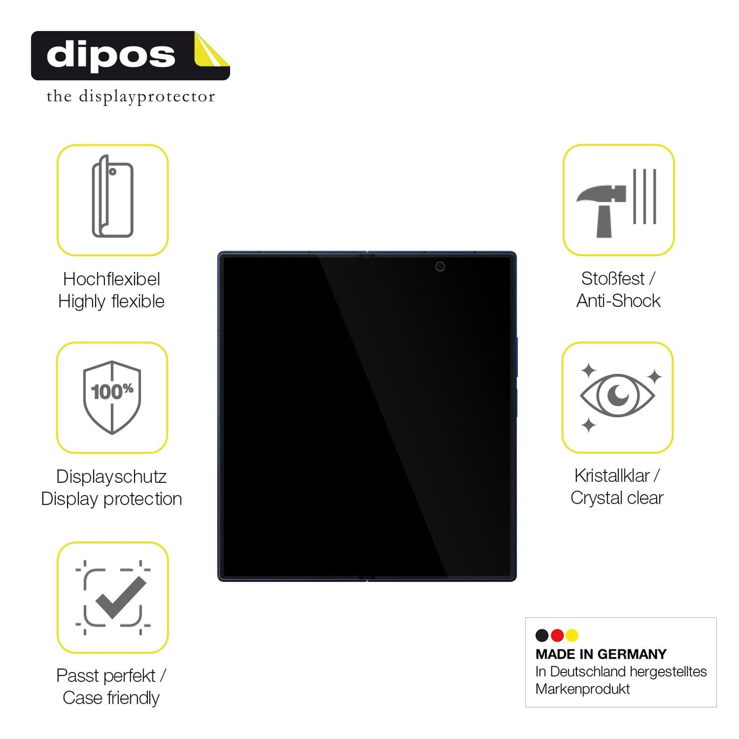 Displayschutz hergestellt in Deutschland, höchste Qualität made in Germany