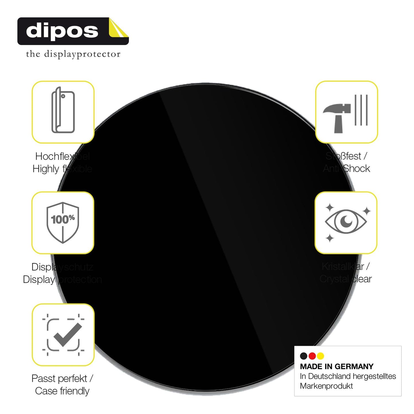 Displayschutz hergestellt in Deutschland, höchste Qualität made in Germany