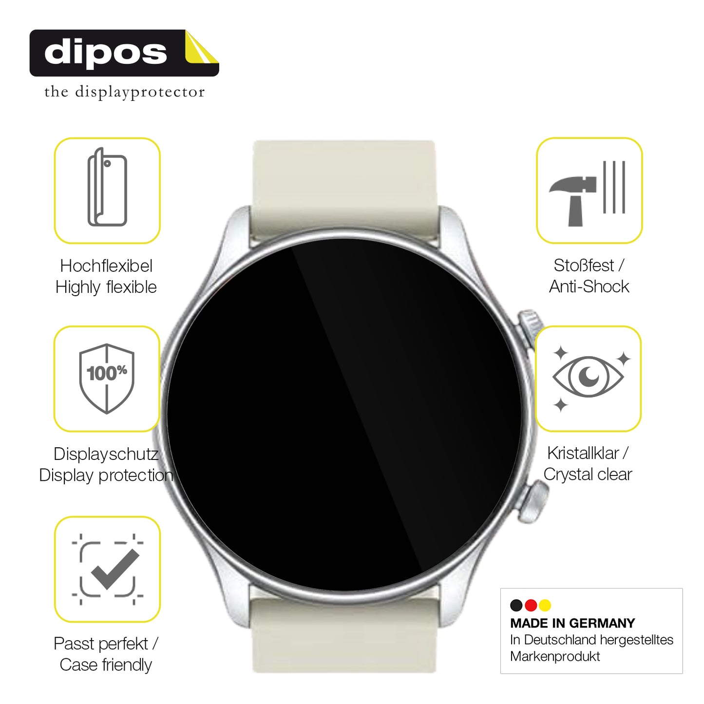 Displayschutz hergestellt in Deutschland, höchste Qualität made in Germany