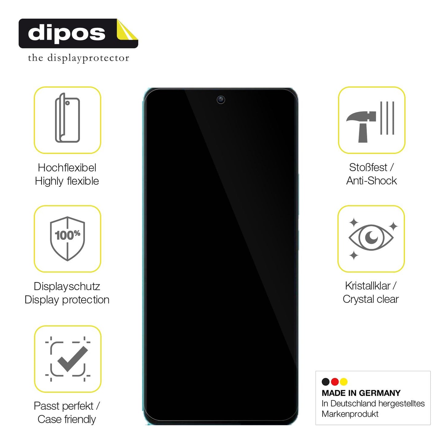Displayschutz hergestellt in Deutschland, höchste Qualität made in Germany