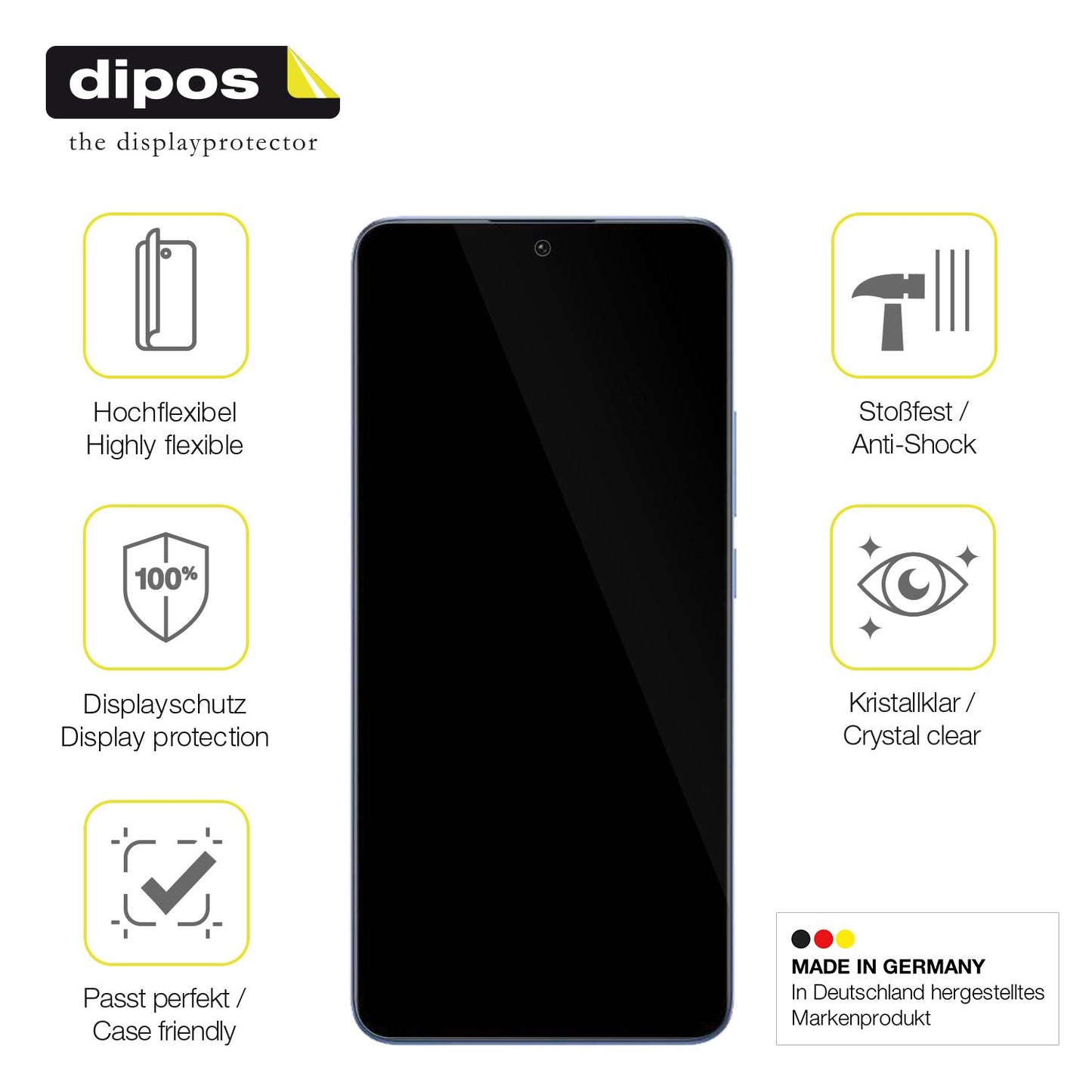 Displayschutz hergestellt in Deutschland, höchste Qualität made in Germany