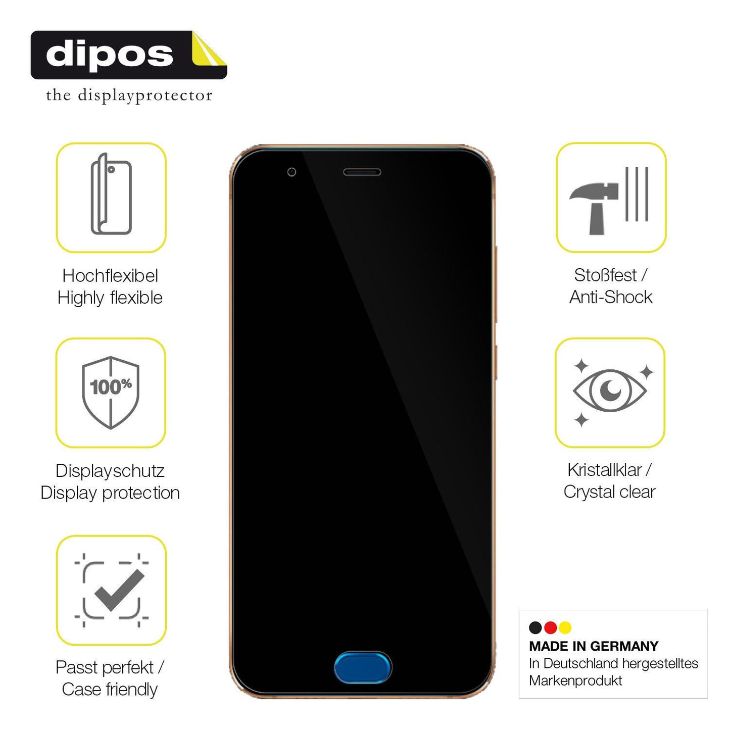 Displayschutz hergestellt in Deutschland, höchste Qualität made in Germany
