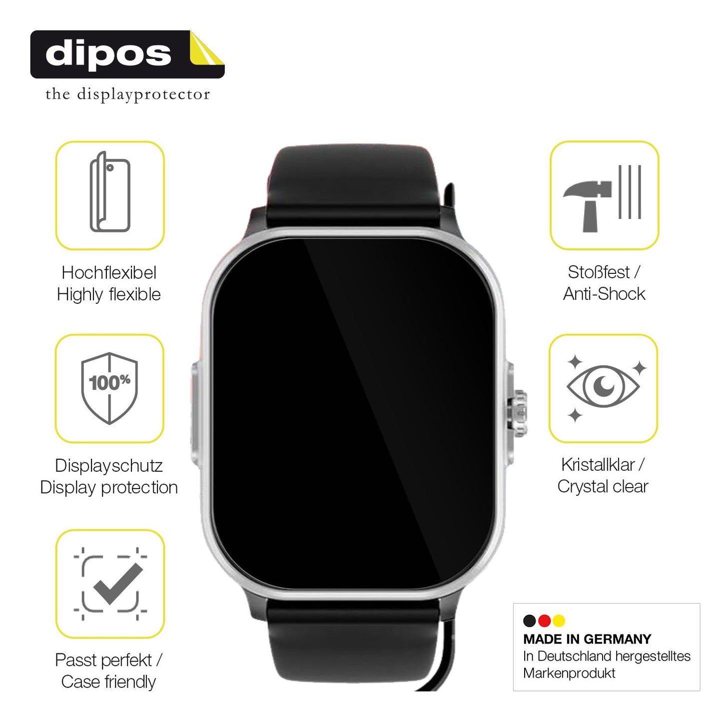 Displayschutz hergestellt in Deutschland, höchste Qualität made in Germany