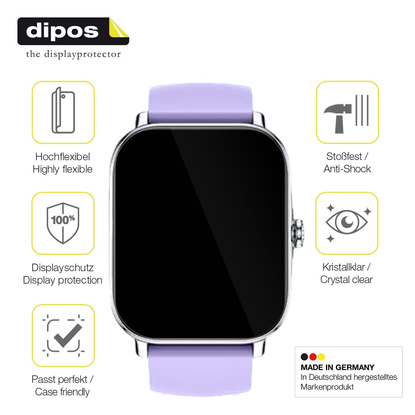 Displayschutz hergestellt in Deutschland, höchste Qualität made in Germany