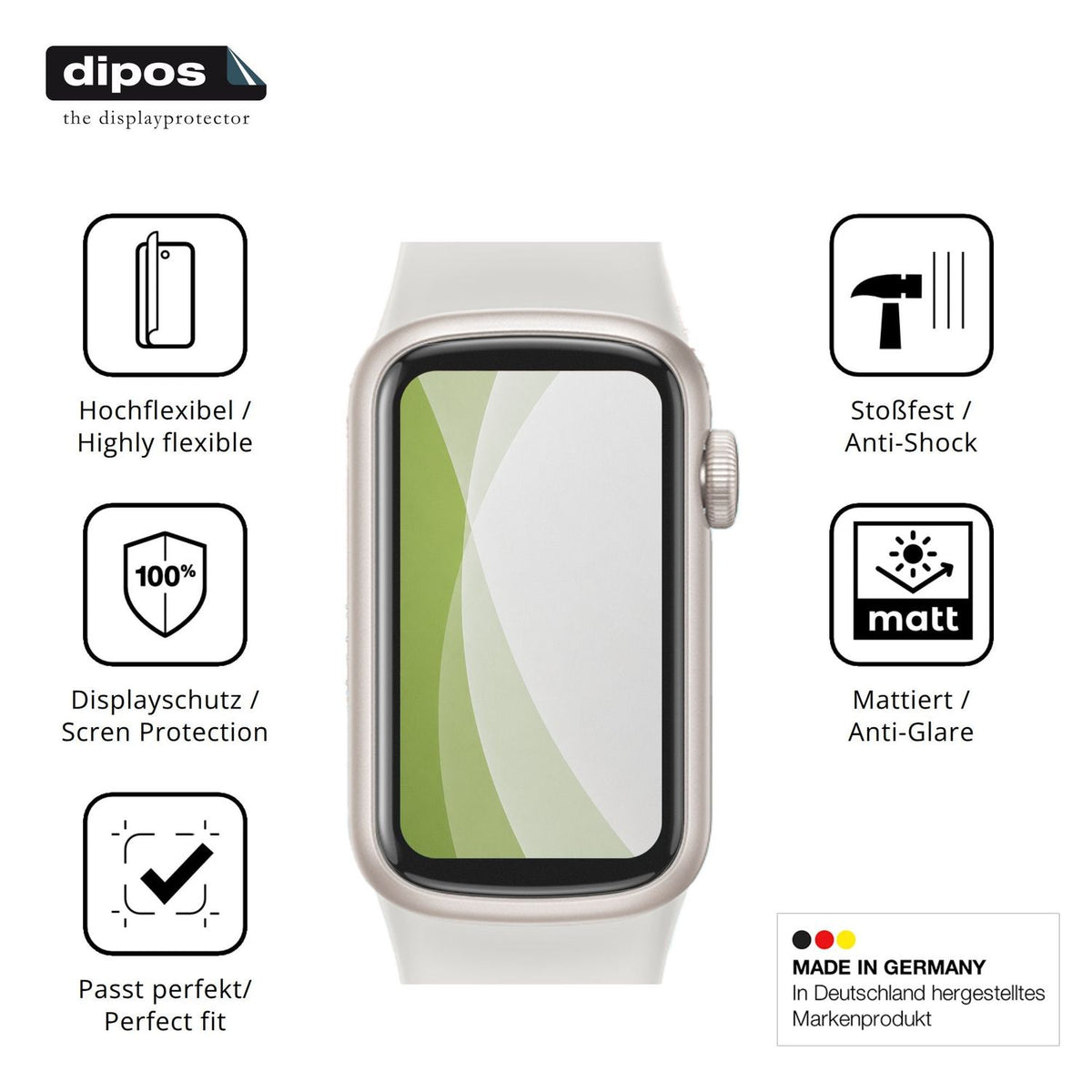 Displayschutz hergestellt in Deutschland, höchste Qualität made in Germany