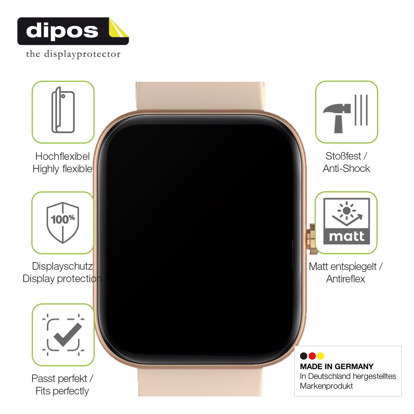 Displayschutz hergestellt in Deutschland, höchste Qualität made in Germany