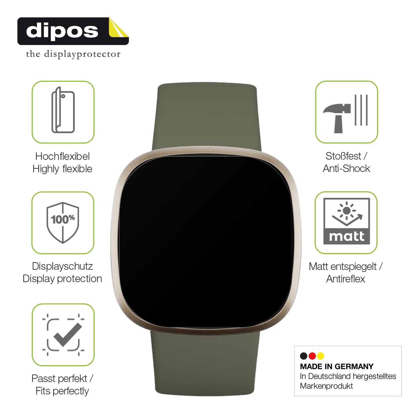 Displayschutz hergestellt in Deutschland, höchste Qualität made in Germany