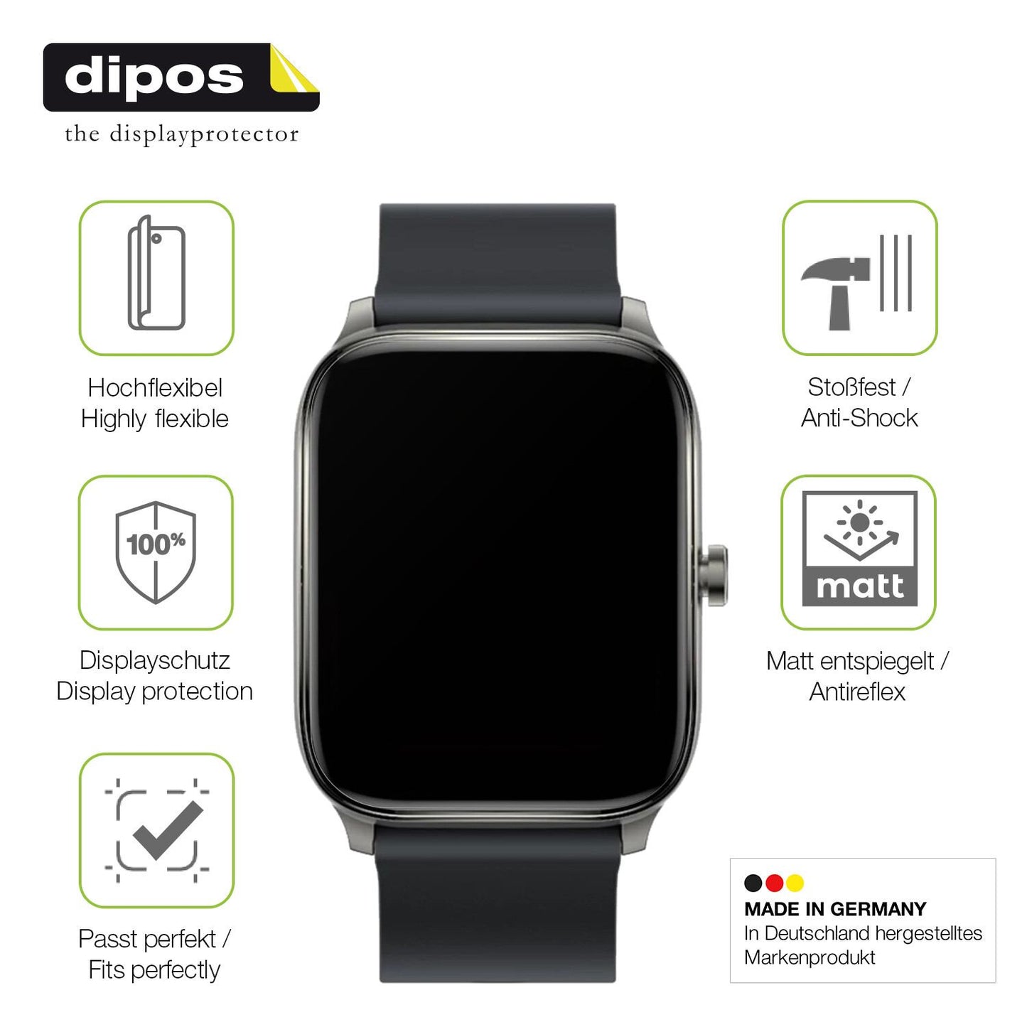 Displayschutz hergestellt in Deutschland, höchste Qualität made in Germany