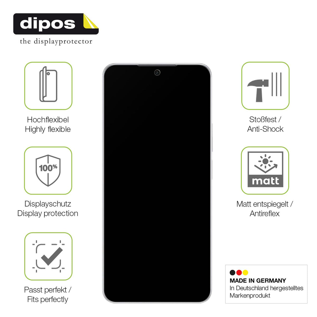 Displayschutz hergestellt in Deutschland, höchste Qualität made in Germany