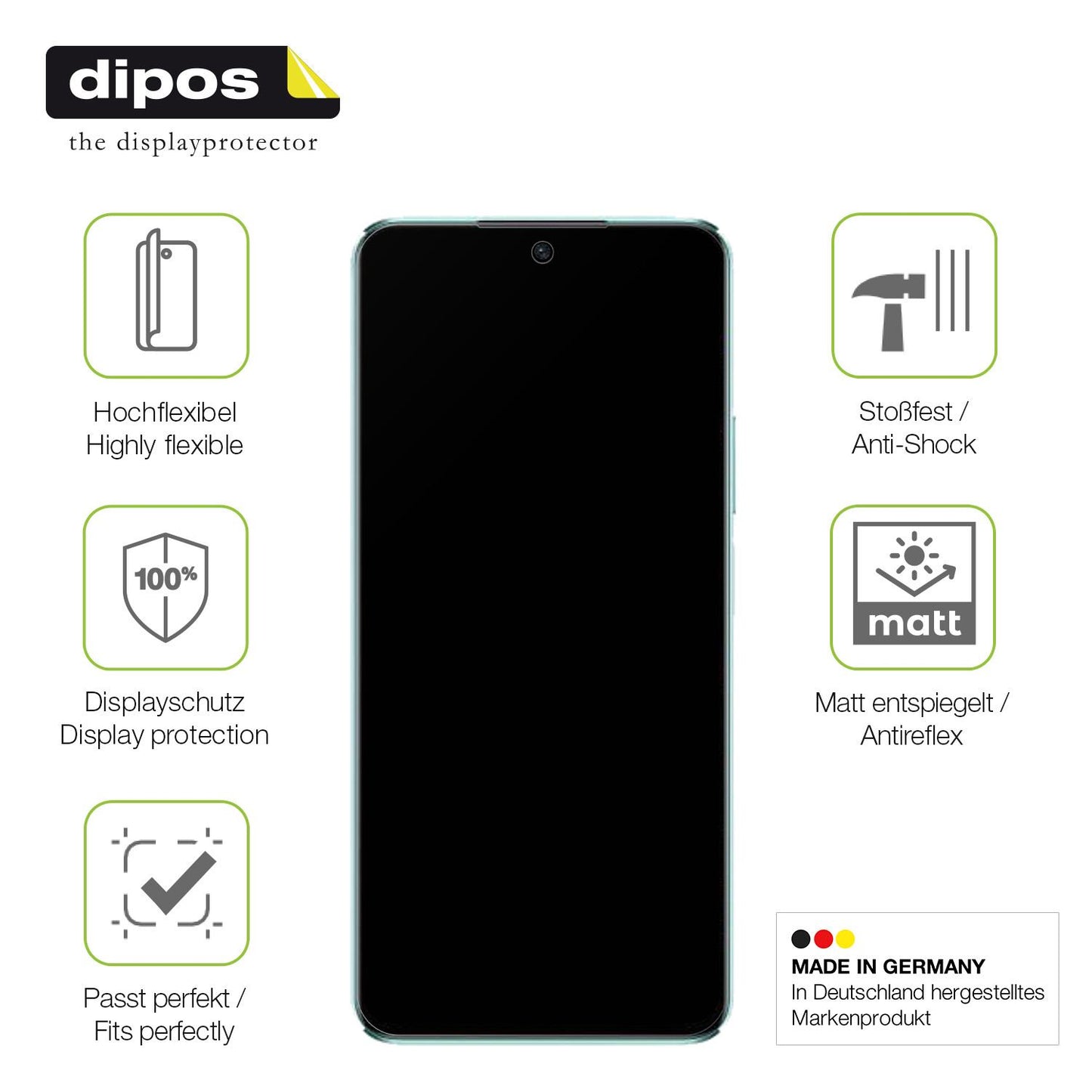 Displayschutz hergestellt in Deutschland, höchste Qualität made in Germany