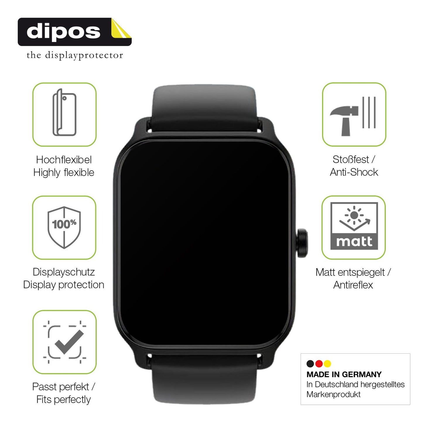 Displayschutz hergestellt in Deutschland, höchste Qualität made in Germany