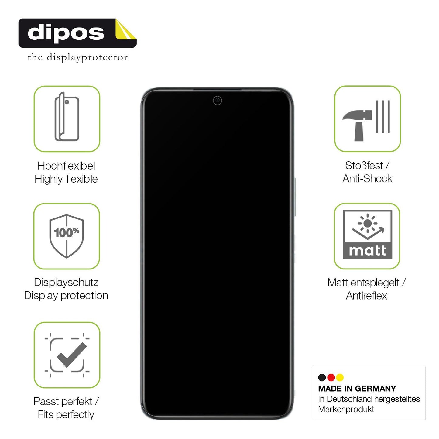 Displayschutz hergestellt in Deutschland, höchste Qualität made in Germany