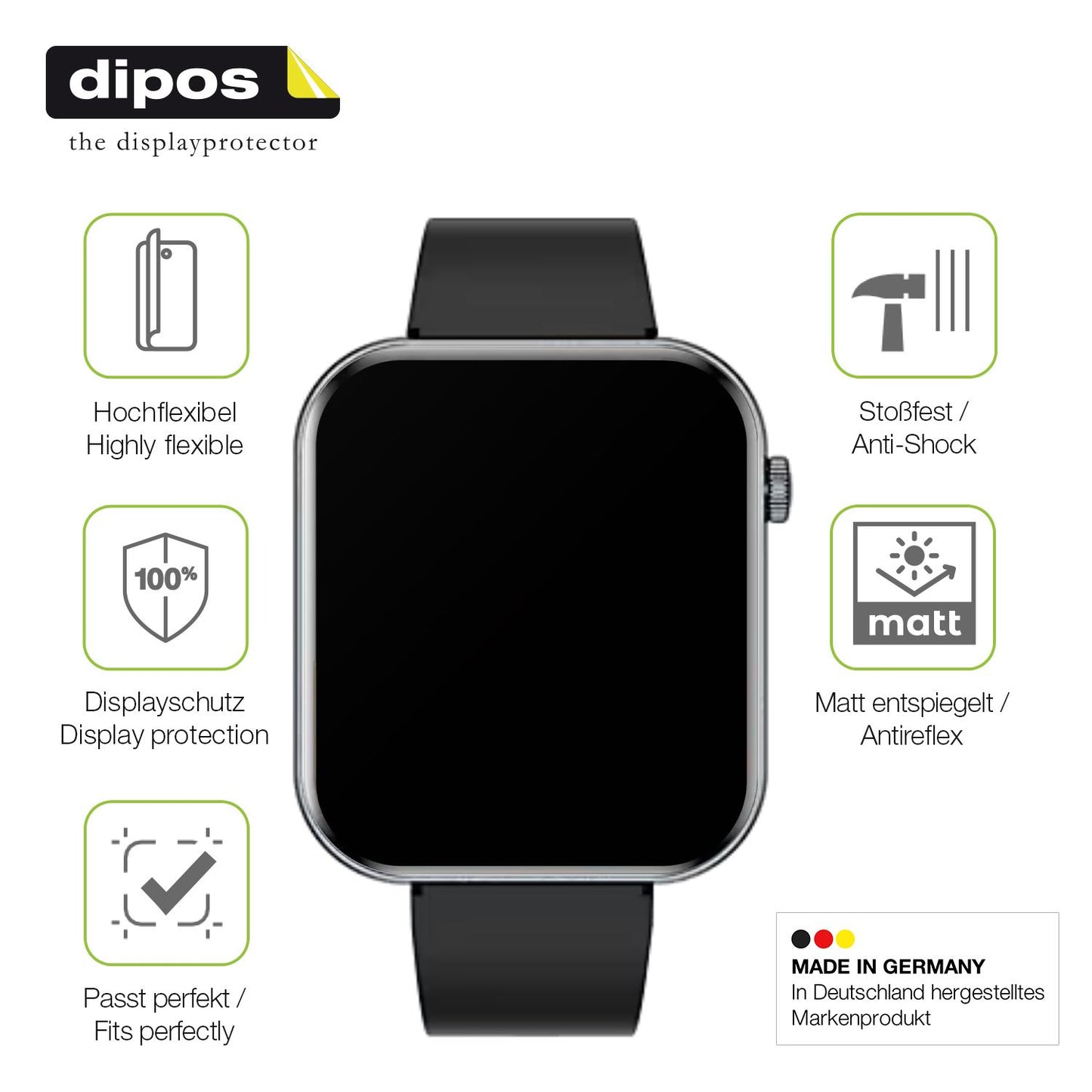 Displayschutz hergestellt in Deutschland, höchste Qualität made in Germany