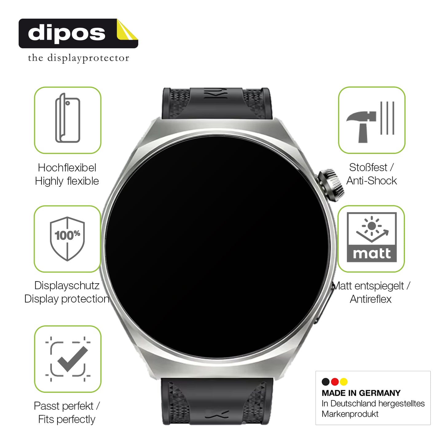 Displayschutz hergestellt in Deutschland, höchste Qualität made in Germany