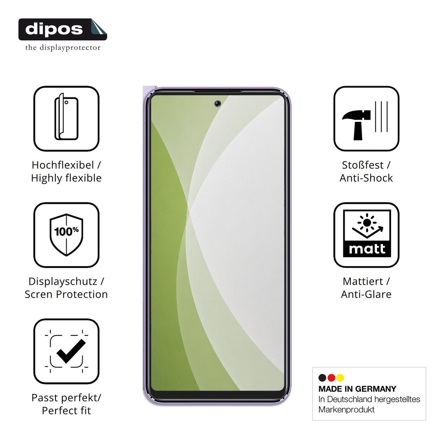 Displayschutz hergestellt in Deutschland, höchste Qualität made in Germany