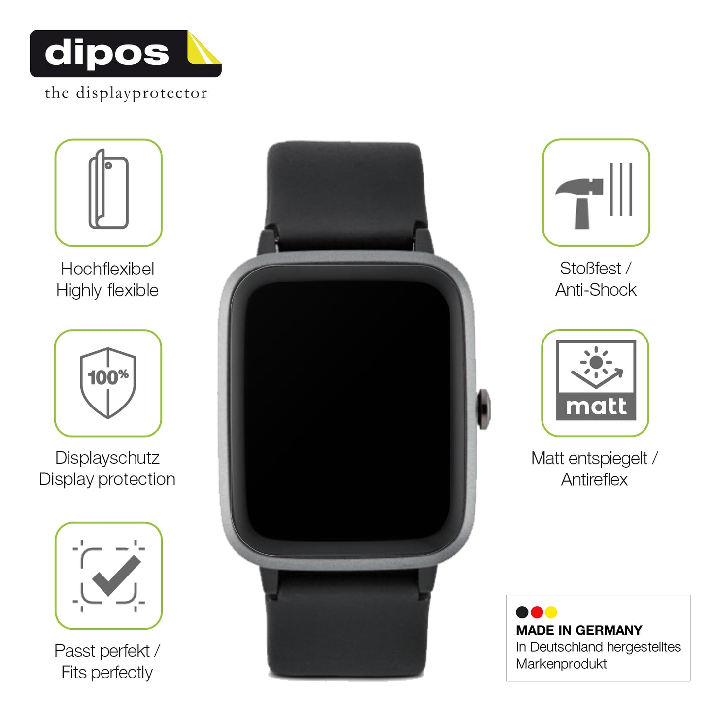 Displayschutz hergestellt in Deutschland, höchste Qualität made in Germany