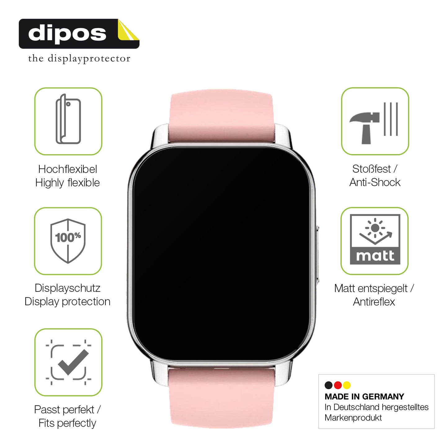Displayschutz hergestellt in Deutschland, höchste Qualität made in Germany