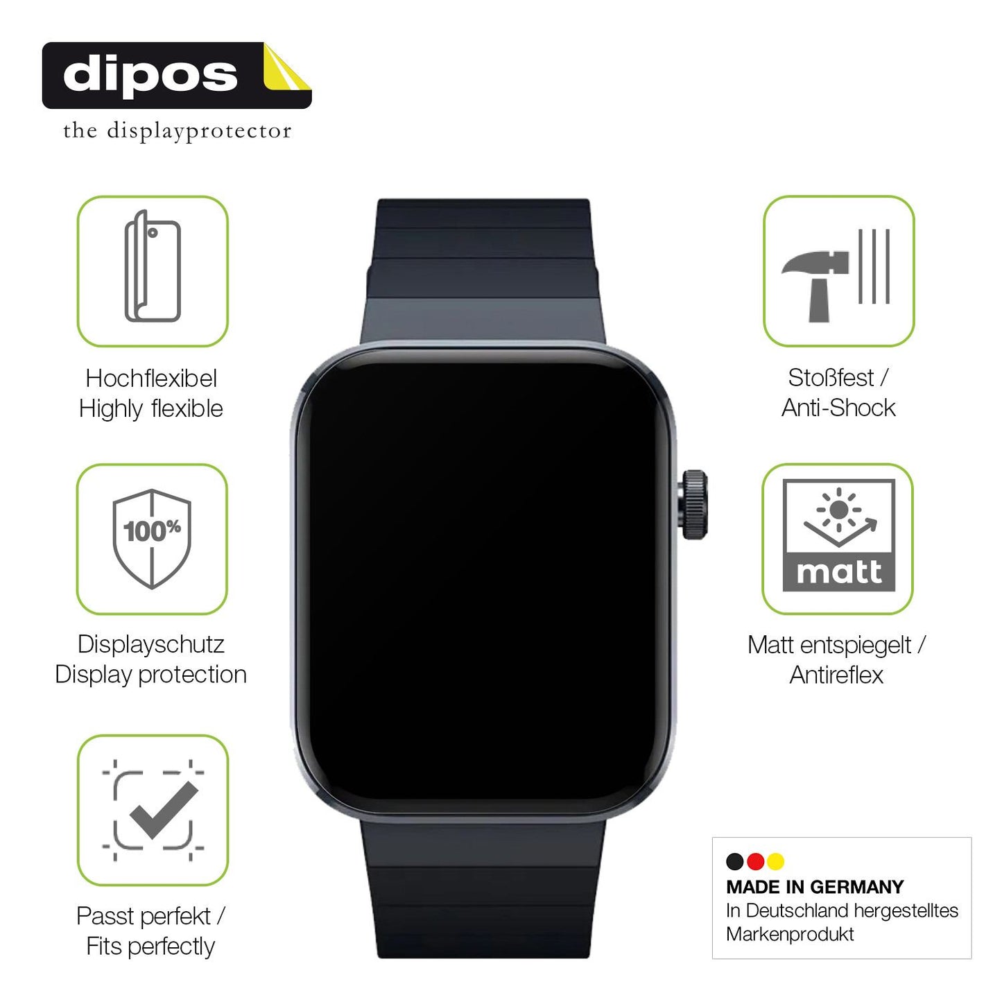 Displayschutz hergestellt in Deutschland, höchste Qualität made in Germany